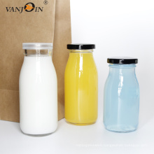 250ml 500ml Glass Bottle For Milk Round Glass Bottle With Lid